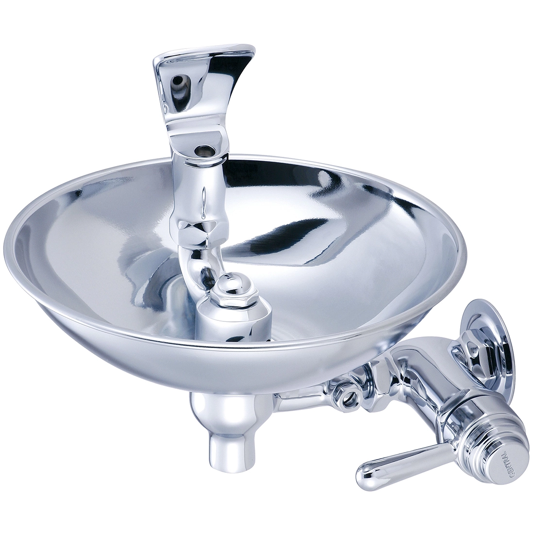 Central Brass Bubbler/Drinking Self Closing Faucet Wall-Mount