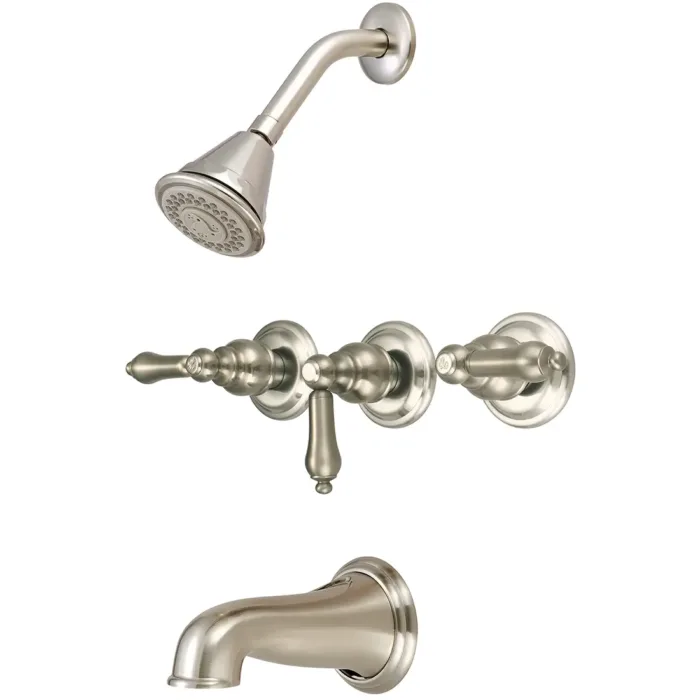 Central Brass Three Handle Tub & Shower Set - Image 2