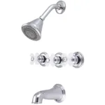 Central Brass Three Handle Tub & Shower Set | Pioneer Industries