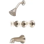Central Brass Three Handle Tub & Shower Set | Pioneer Industries