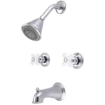 Central Brass Two Handle Tub & Shower Set