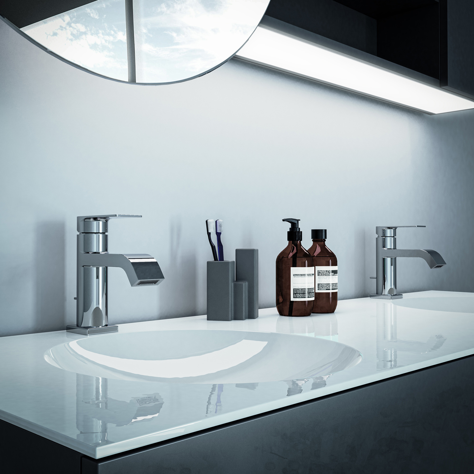 i4 Single Handle Bathroom Sink Faucet in Polished Chrome - Model # L-6090