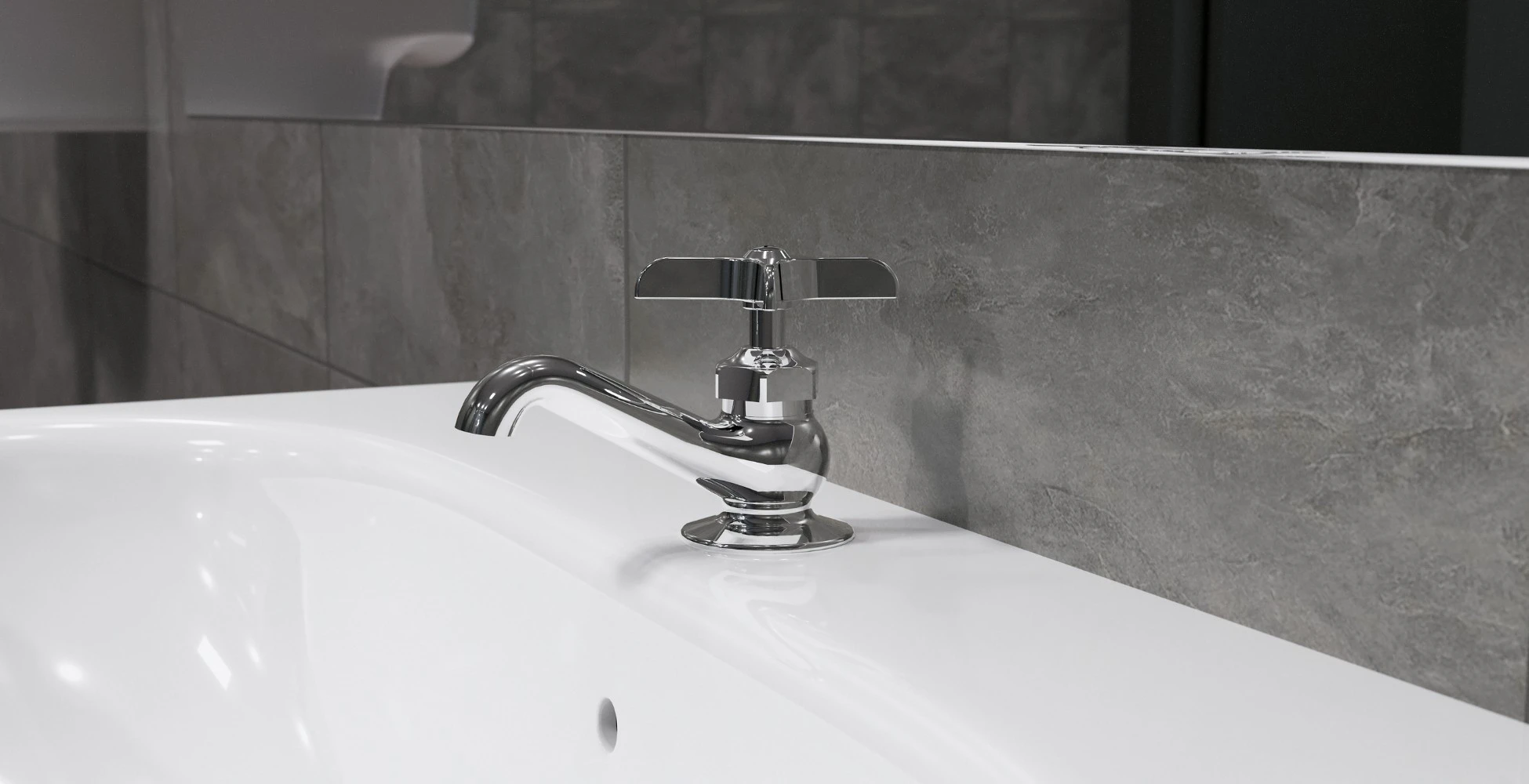 Central Brass Single Handle Basin Faucet 0239 P Lifestyle Inspiration 3D Artist Connor Davis.webp