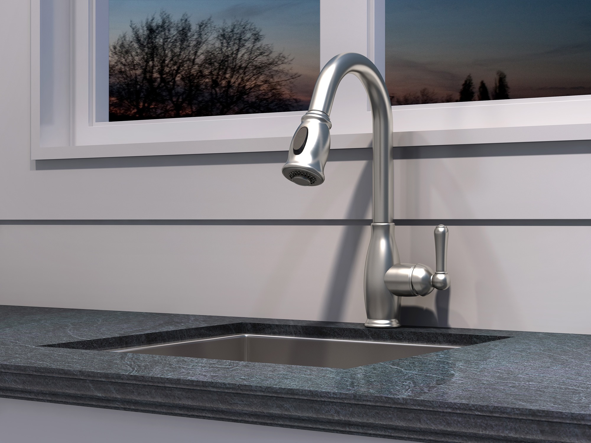 Accent Single Handle Pull-Down Kitchen Faucet