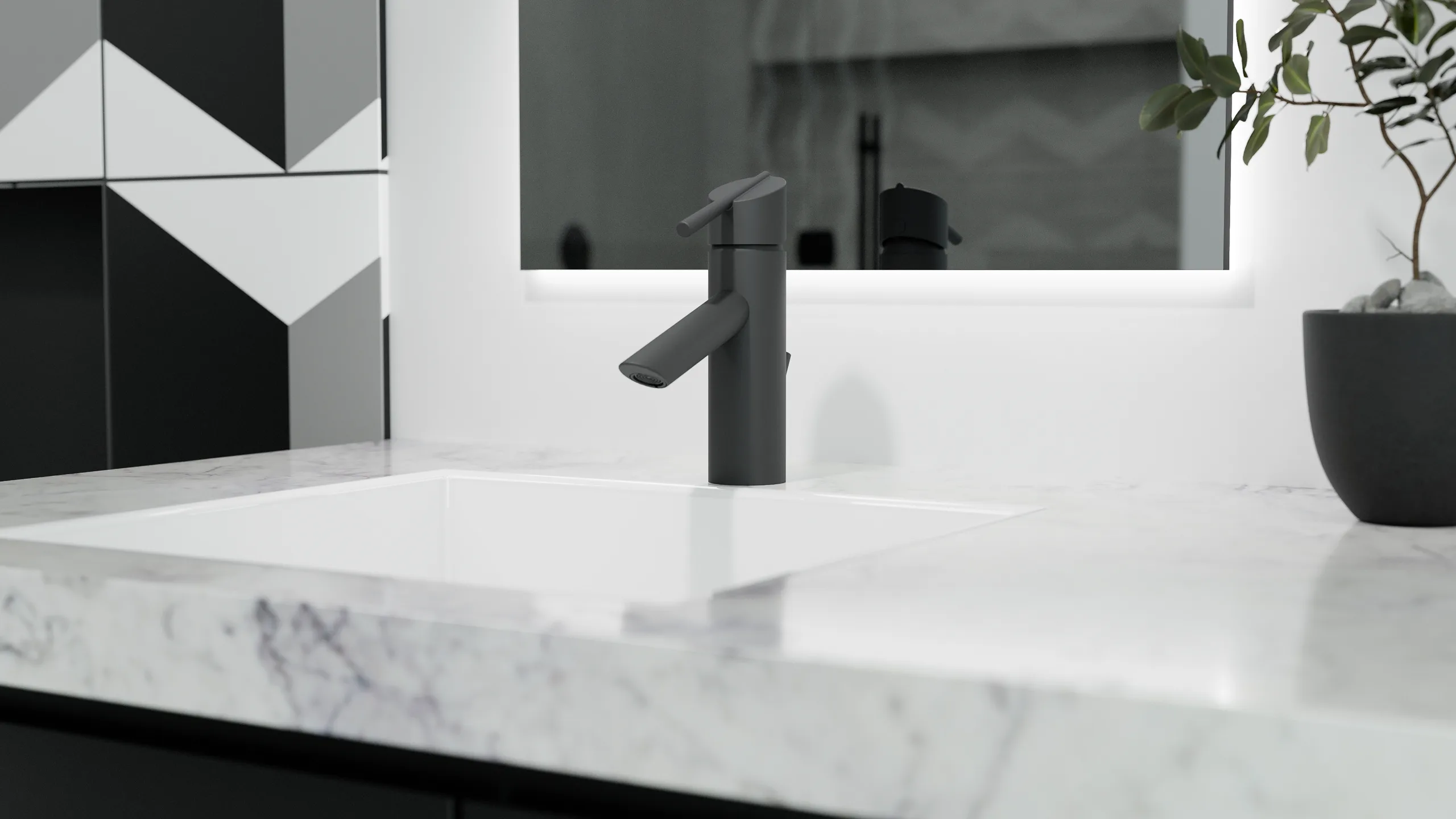 monochromatic bathroom