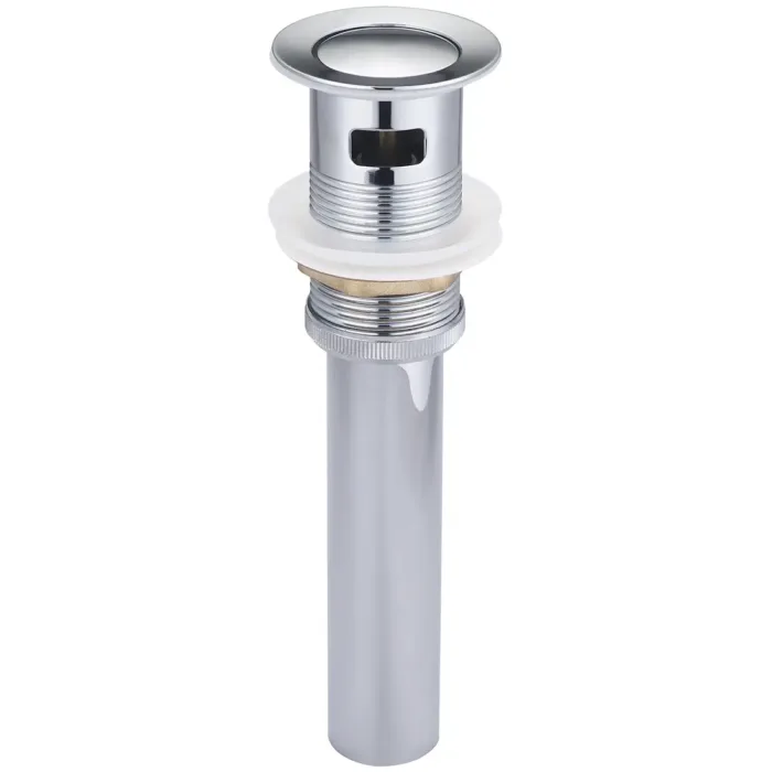 Olympia Brass Push Down Drain With Overflow