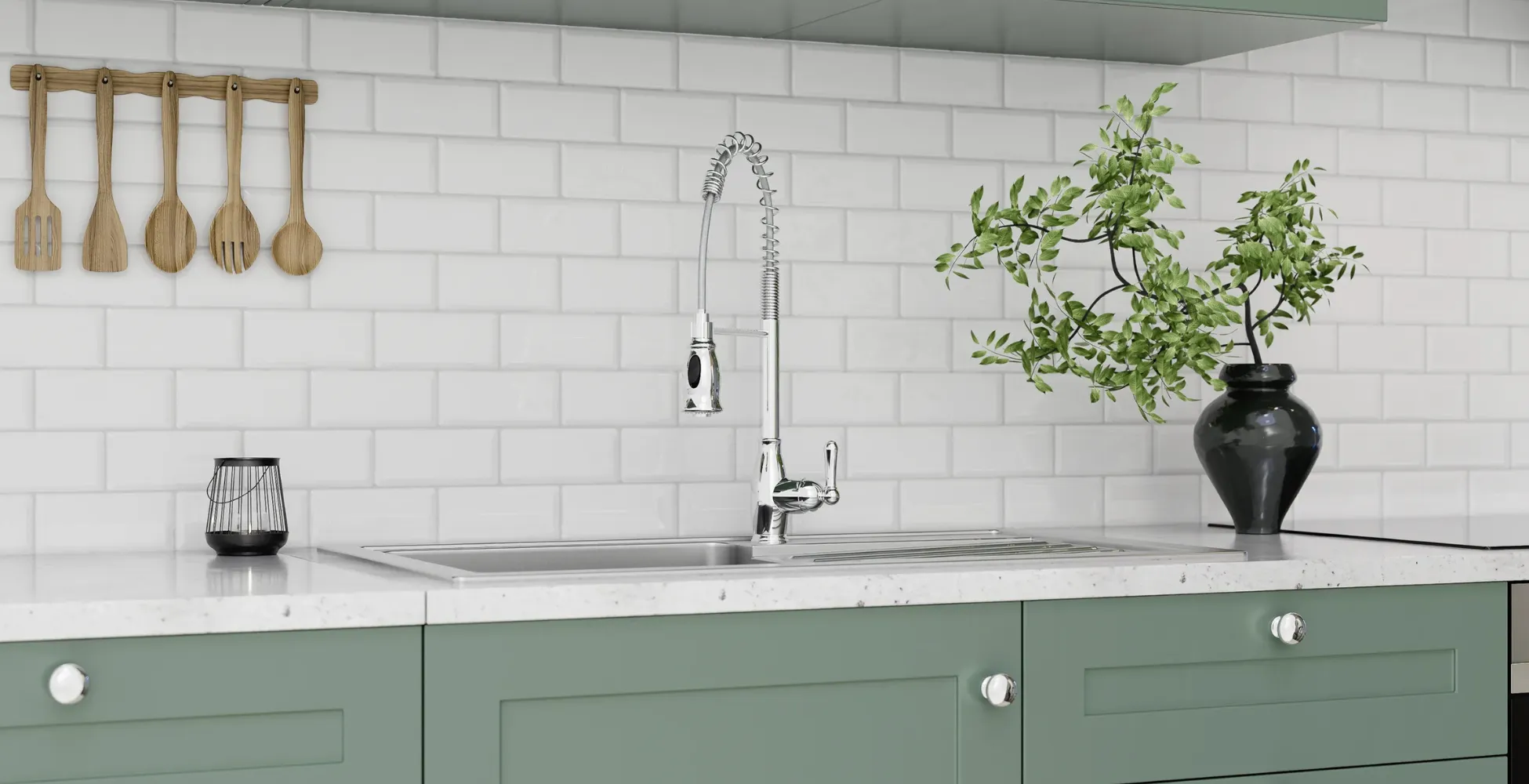 Rental Kitchens & Designing on a Budget | Pioneer Industries Pioneer Water-Saving Faucet