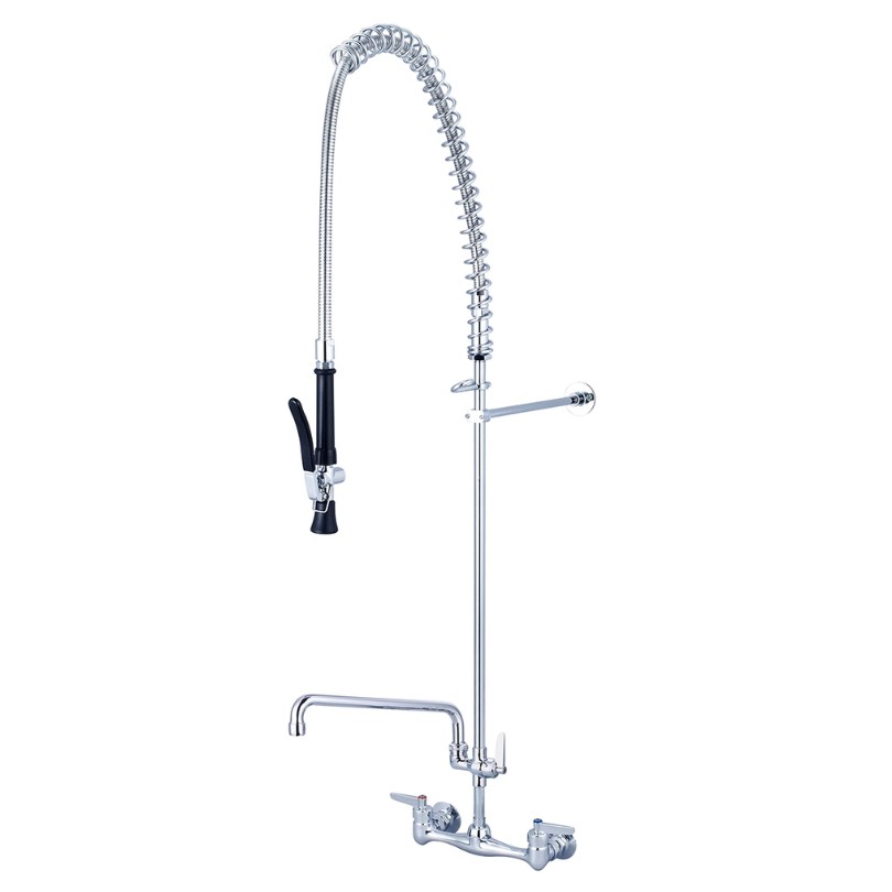 Two Handle Wallmount Pre-Rinse Faucet Model #80047-ULE60-AD3