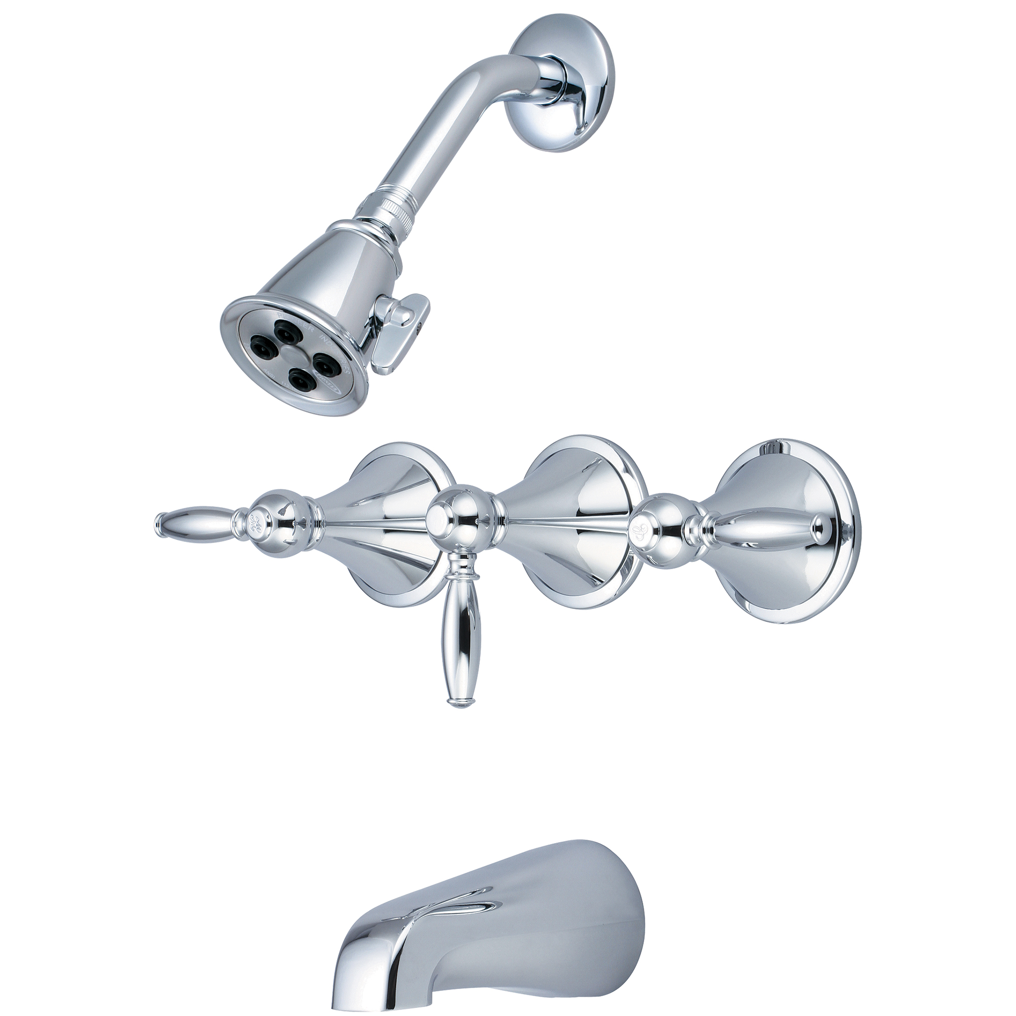 Central Brass Three Handle Tub And Shower Trim Kit