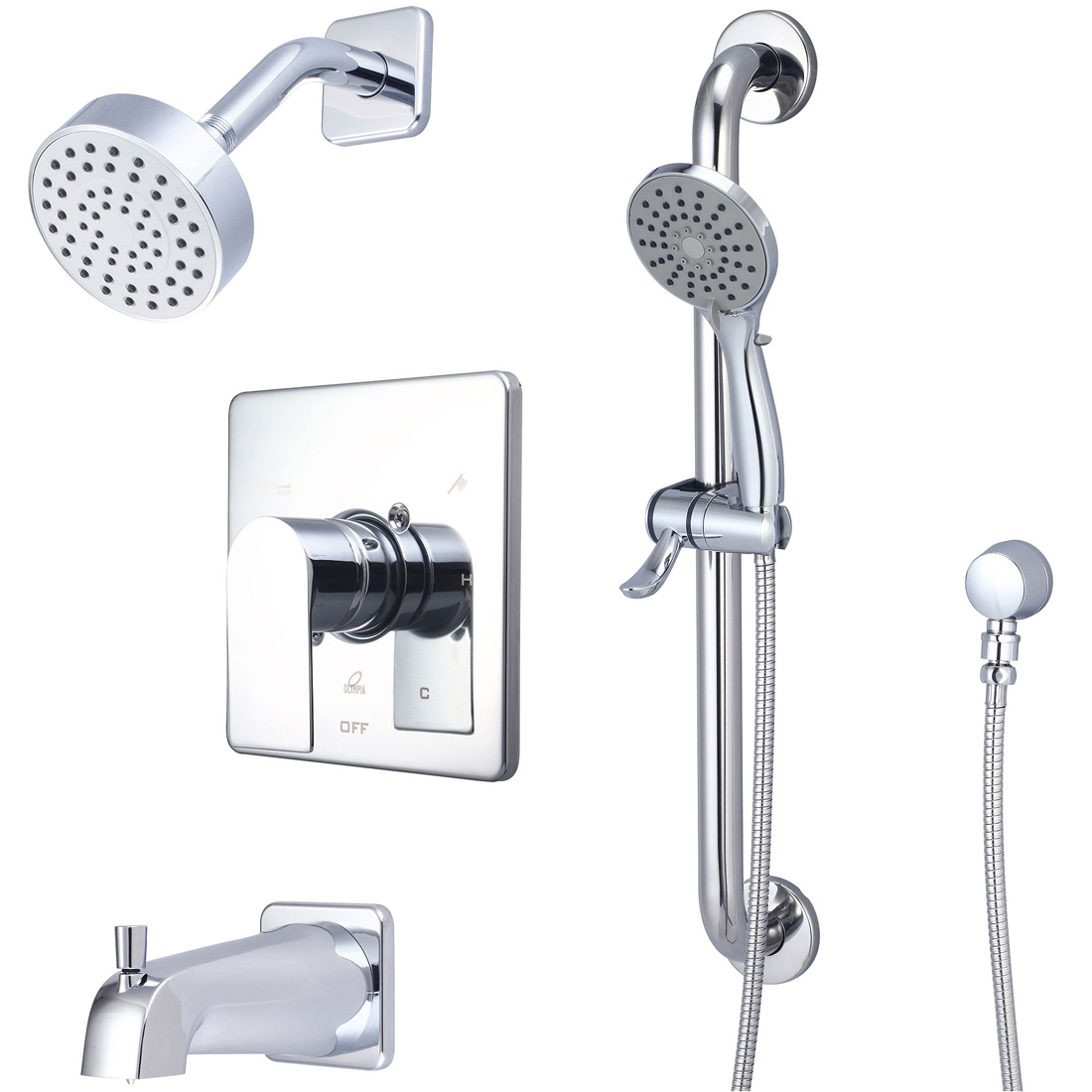 Single Handle Tub/Shower Trim Set W/Handheld Pioneer Industries