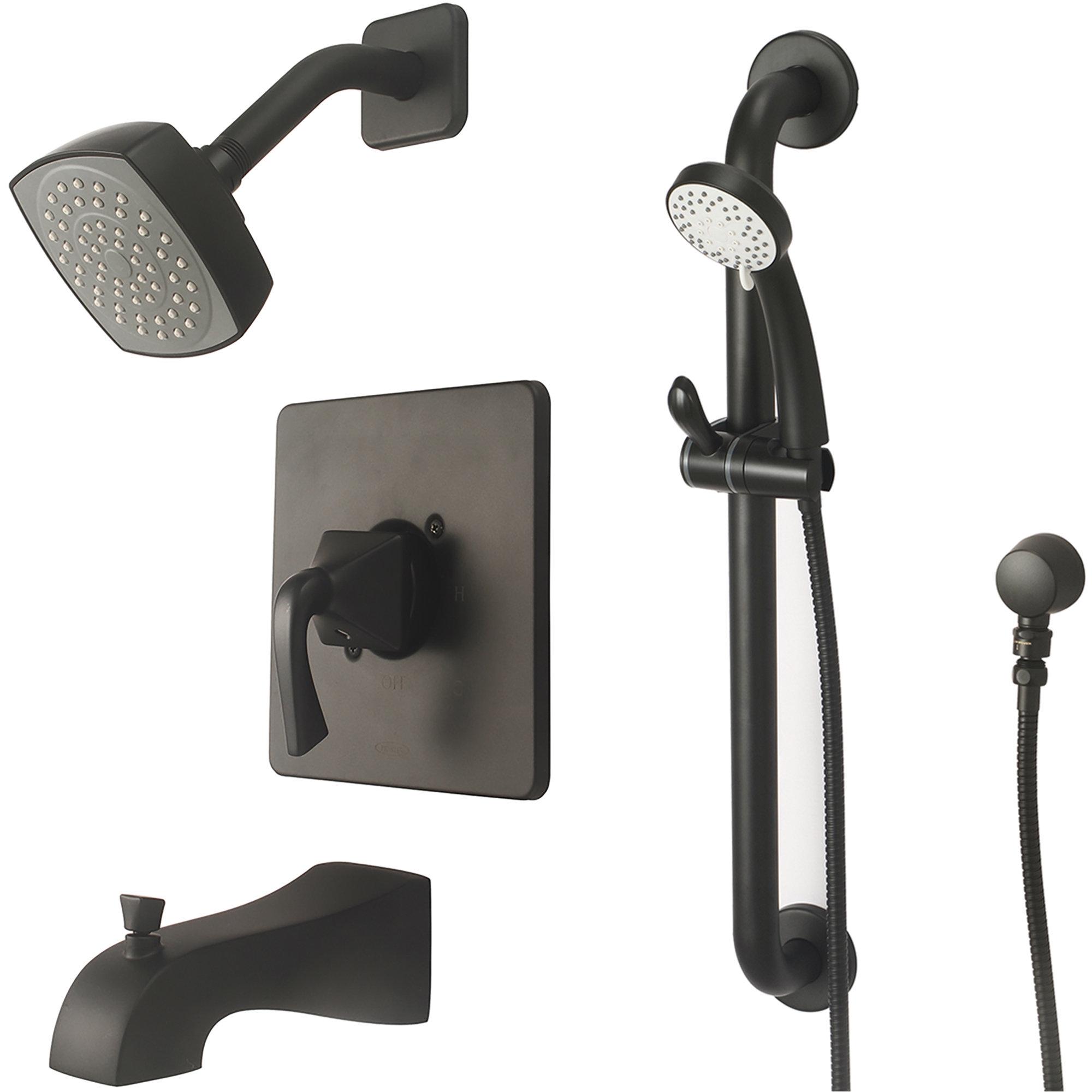 Tub/Shower 3-Handle Remodeling Trim Kit For Price Pfister Windsor In Brushed Nickel