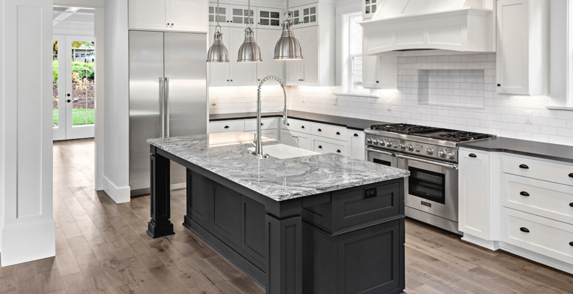 A beautiful kitchen design featuring a Pioneer faucet